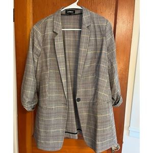Large Express Plaid Blazer